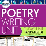 Poetry Writing Unit - Poetry Reading and Writing (Google Classroom Options)