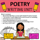 Poetry Writing Unit - 17 Lessons, Poems, Paper, & Graphic 
