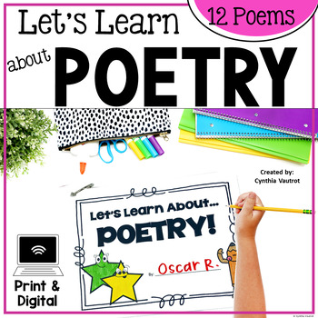 Poetry Writing Unit - Activities, Templates, Anchor Chart Posters Types ...