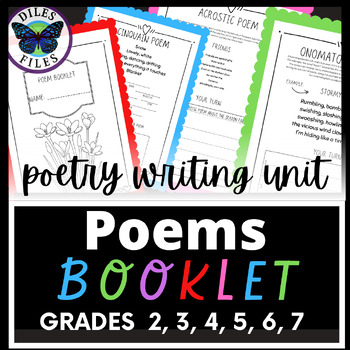 Poetry Writing Unit Booklet of Poems by Diles Files | TPT
