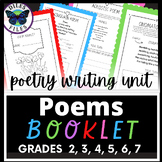 Poetry Writing Unit Booklet of Poems