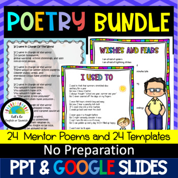 Preview of Poetry Writing Unit Bundle - Figurative Language and Poetry Elements