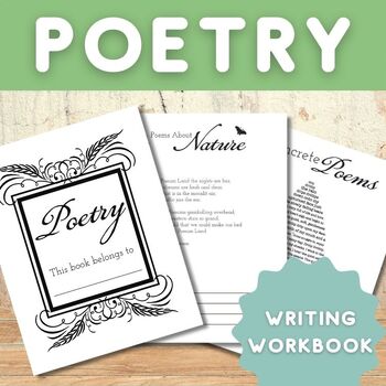 Preview of Poetry Writing Workbook with Figurative Language Graphic Organizers