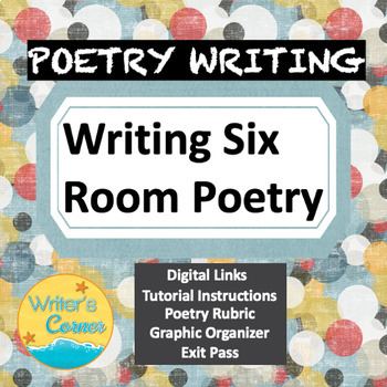 Preview of Poetry Writing - Six Room  Formula Guided Writing    Writing Graphic   Exit Pass