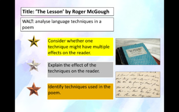 Preview of Poetry analysis for beginners - The Lesson by Roger McGough