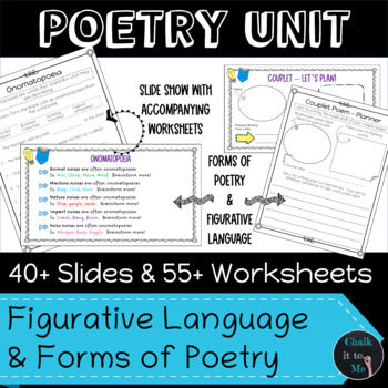Preview of Poetry and Figurative Language Writing Unit Grade 3-5