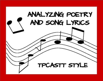 Preview of Poetry and Music Guided Analysis - TPCASTT Analysis