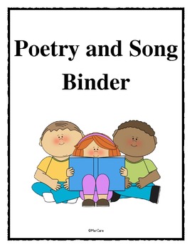 Preview of Poetry and Song Center Binder