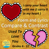 Poetry Compare and Contrast - Used To Love You and i carry