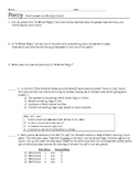 Poetry assessment or quiz based on standardized test format