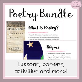 Preview of Poetry bundle (8-10 hours of activities)