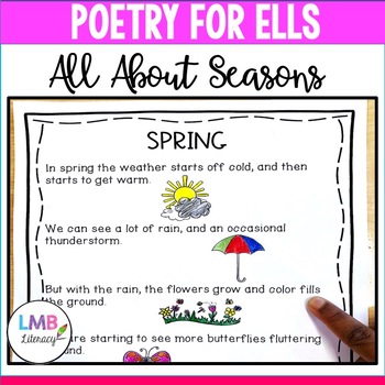 ESL Newcomer Activities: Seasons Poetry with Vocabulary and Visuals