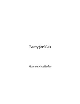 Preview of Poetry for Kids