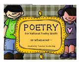 Poetry for National Poetry Month (or whenever)