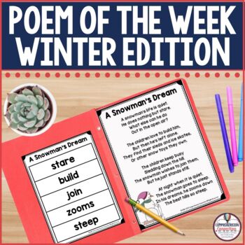 Poem of the Week Winter Edition by Comprehension Connection | TpT