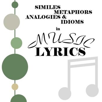 Preview of Poetry in Music Lyrics - Metaphors, Similes, Analogies, & Idioms