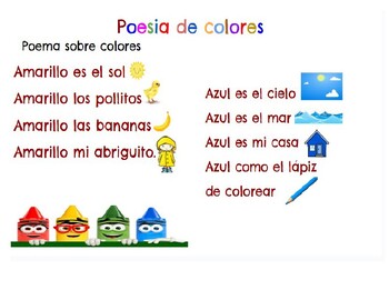 Preview of Poetry in Spanish for Kindergarten
