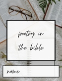Poetry in the Bible Unit - Job, Psalms, Proverbs, and Eccl