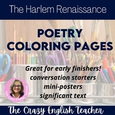 Poetry of the Harlem Renaissance Coloring Pages/Mini-Poste