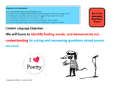 Poetry task card- Objective and activity