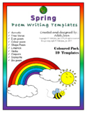 Poetry writing template 10 types 19 templates Spring colored