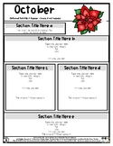 Poinsettia - Christmas - Editable Newsletter Template #60C