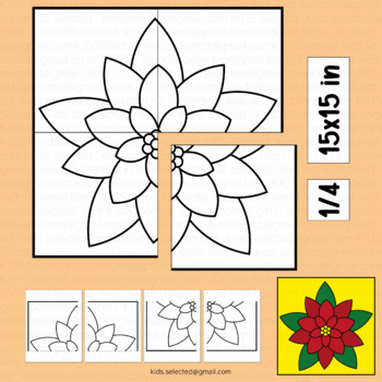 Poinsettia Navideña - Artistic Coloring Kit — Vanilla Arts Co.