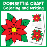 Poinsettia Craft | Poinsettia Coloring & Writing Christmas