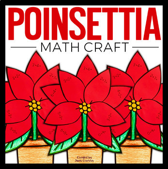 Preview of Poinsettia Math Craft Las Posadas Christmas Holidays Around the World Activity