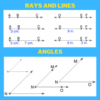 Lines, Line Segments, Rays, Planes (video lessons, diagrams