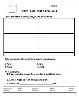 Preview of Point, Line, Plane and Solid