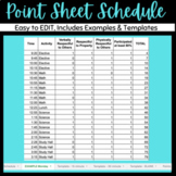 Point Sheet Schedule - Fully Editable with Examples & Templates