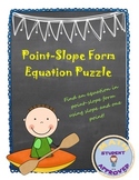 Point Slope Form, Creating Equation Puzzle Fun Activity