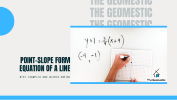 Preview of Point Slope Form Equation of a Line Guided Notes