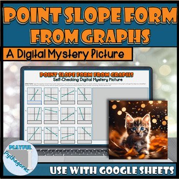 Preview of Point Slope Form Equations from Graphs Fall Digital Self-Checking Activity