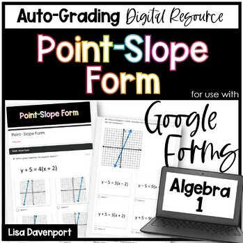 Preview of Point Slope Form Google Forms Homework