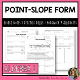Point-Slope Form - Guided Notes | Practice Worksheet | Homework