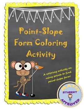 Preview of Point-Slope Form Practice Sheet Coloring Activity