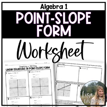 Preview of Point Slope Form Practice Worksheet for Algebra 1