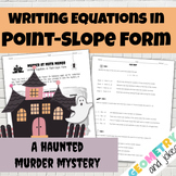 Point-Slope Form of Lines Halloween Murder Mystery Fall Activity