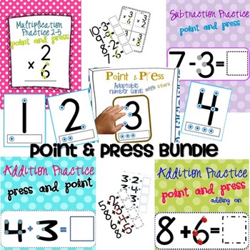 Preview of Addition Subtraction Multiplication: Point and Press BUNDLE