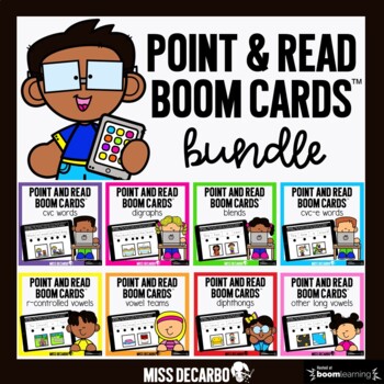 Preview of Point and Read Phonics Boom Cards BUNDLE Distance Learning