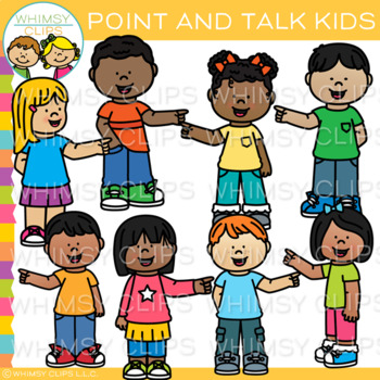 Preview of Point and Talk Kids Clip Art