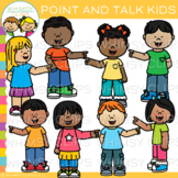 Point and Talk Kids Clip Art
