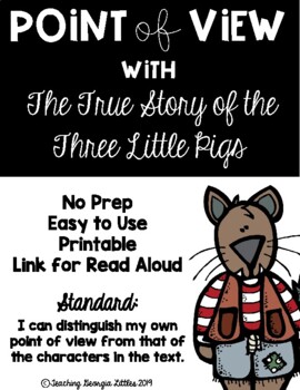 Preview of Point of View Activity with "The True Story of the Three Little Pigs"
