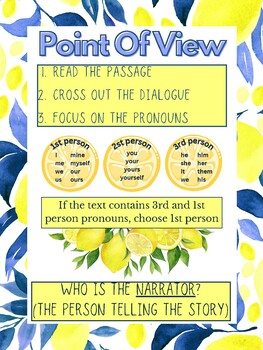 Preview of Point of View Anchor Chart POSTER 18" x 24"
