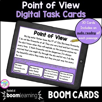 Preview of Point of View Boom Cards™ 2nd & 3rd Grade - Distance Learning Task Cards
