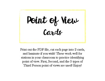 Preview of Point of View Cards