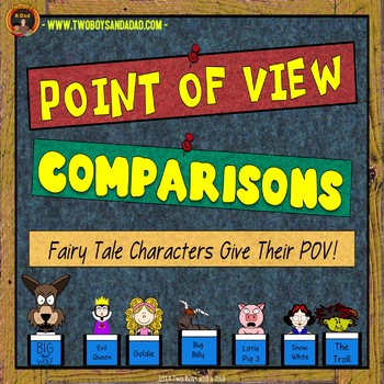 Preview of Point of View Of FAIRY TALE Characters PowerPoint - Comparing Perspectives