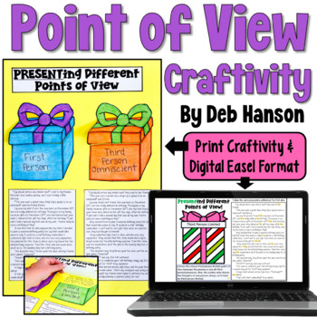 Preview of Point of View Worksheets and Craft Activity with Four Practice Passages